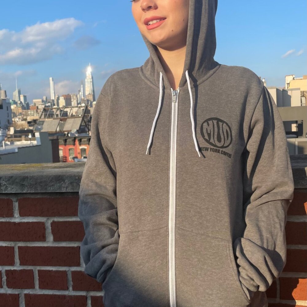 Mud Coffee NYC - Mudmaid Gray Hoodie - Size L